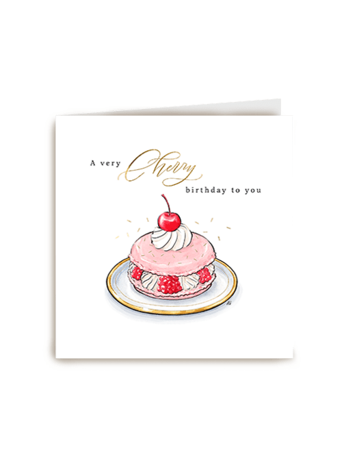 Luxurious Postcard - Cherry birthday