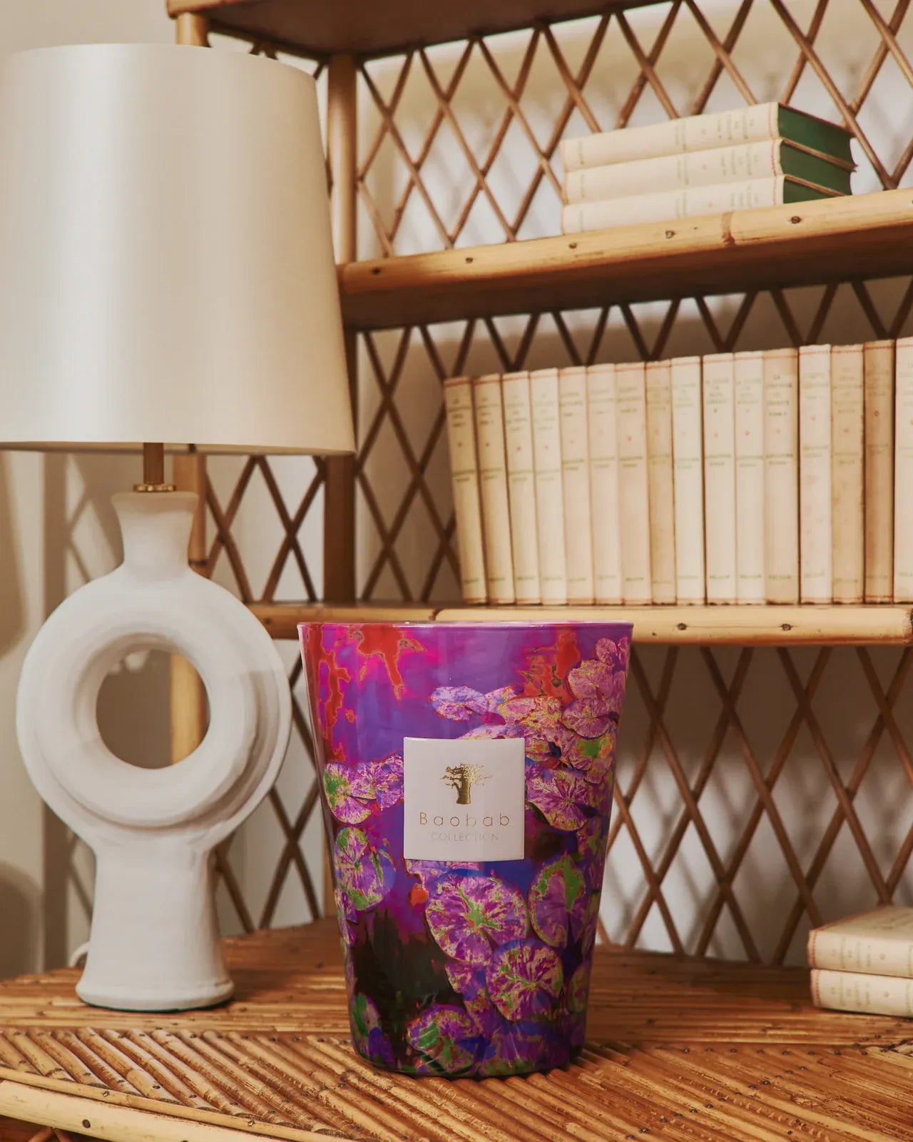 Baobab Scented Candle - Arty Flowers Water Lily
