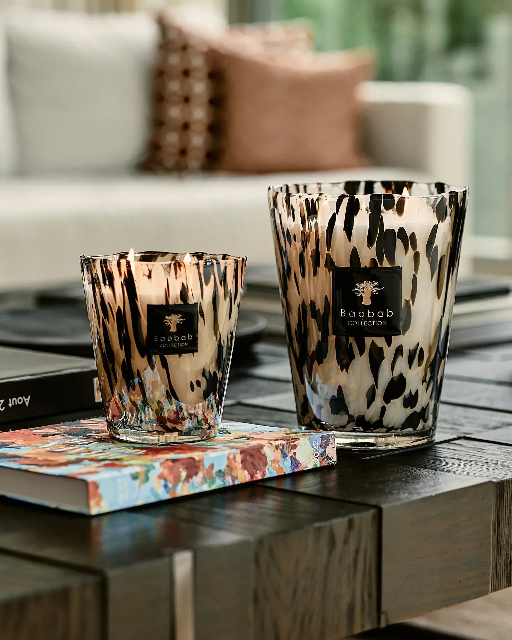 Geurkaars - Pearls Black