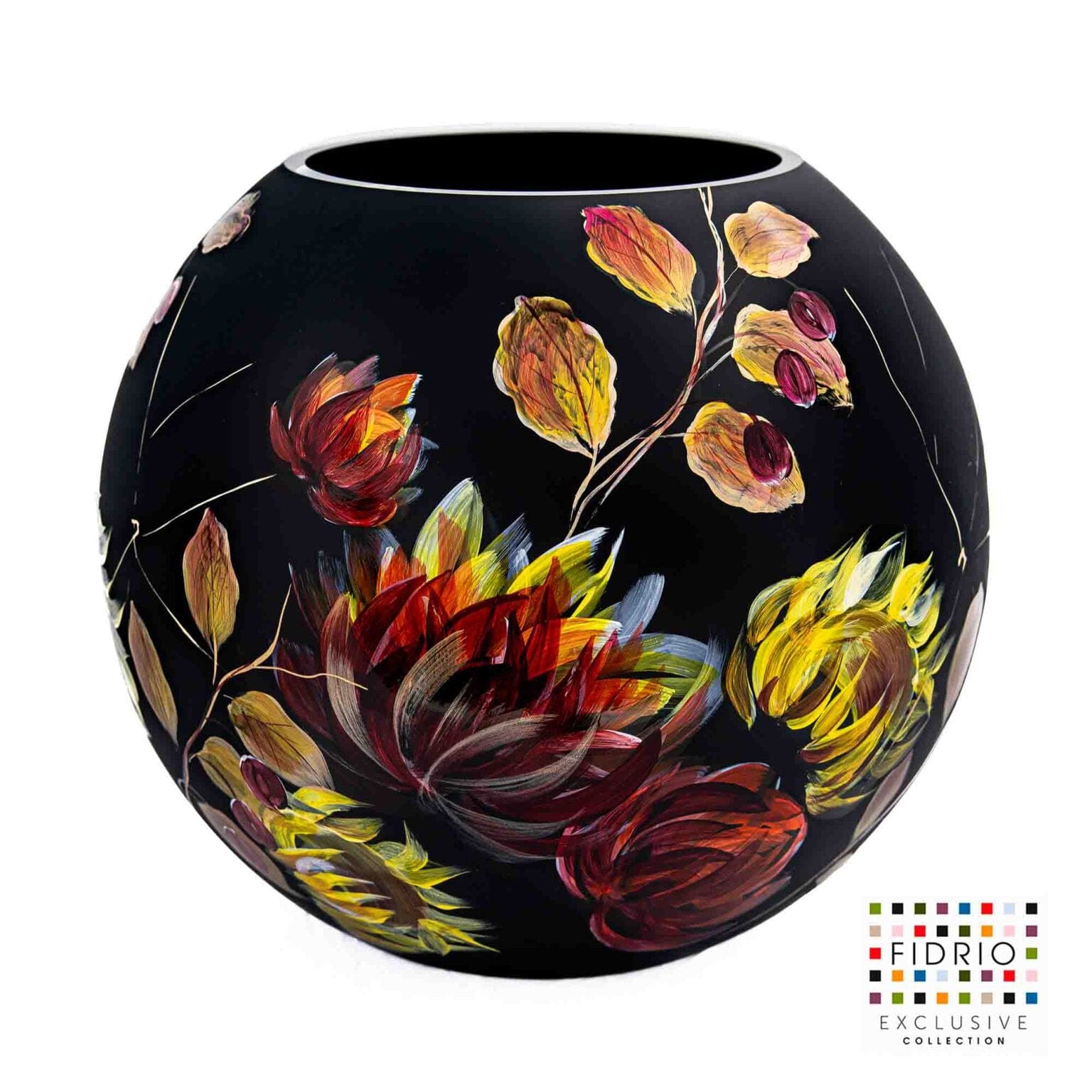 Hand painted bol vase - Night shade