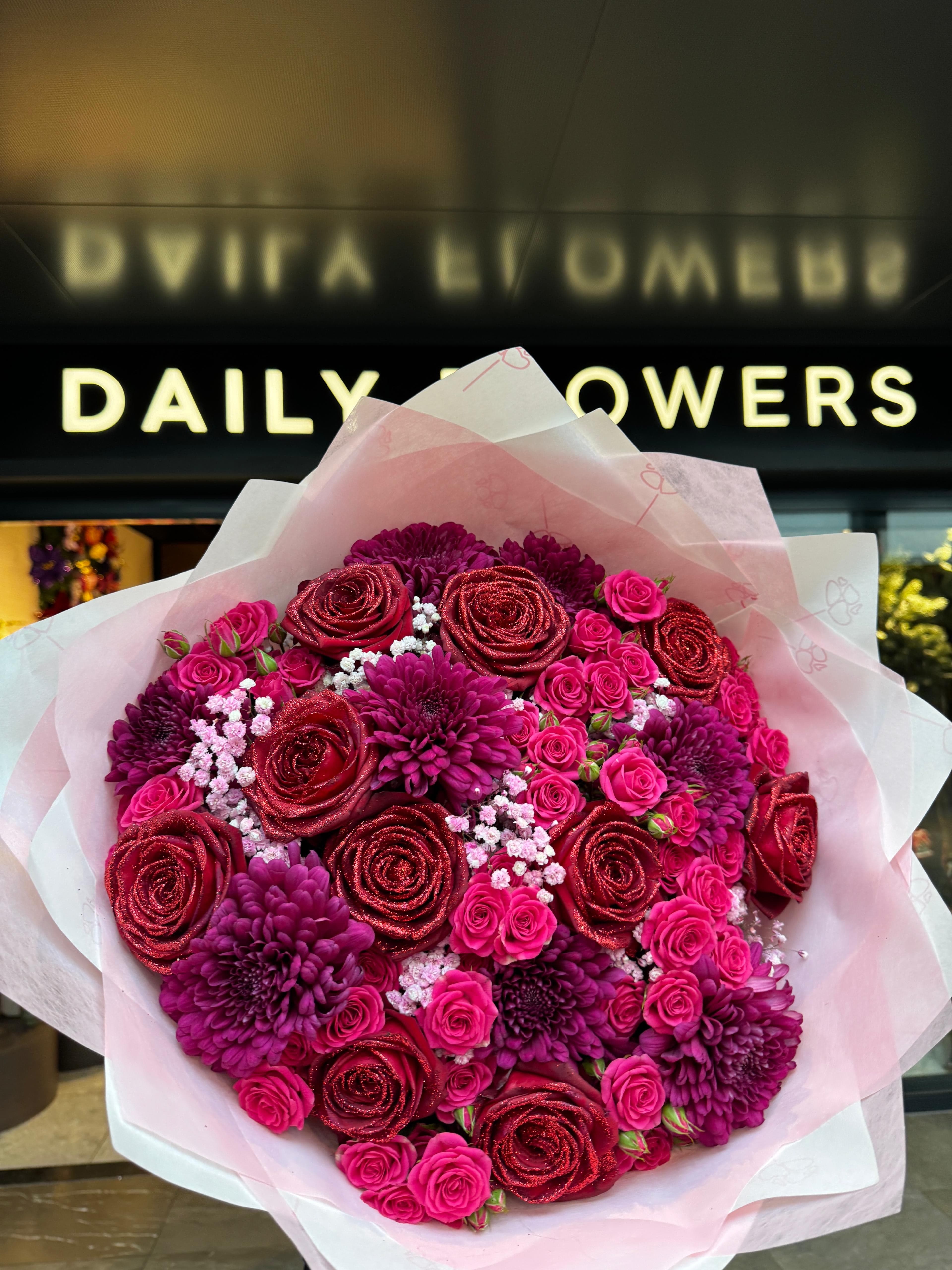 Chic Burgundy Beauty - Glitter Rozen - TikTok Favorieten