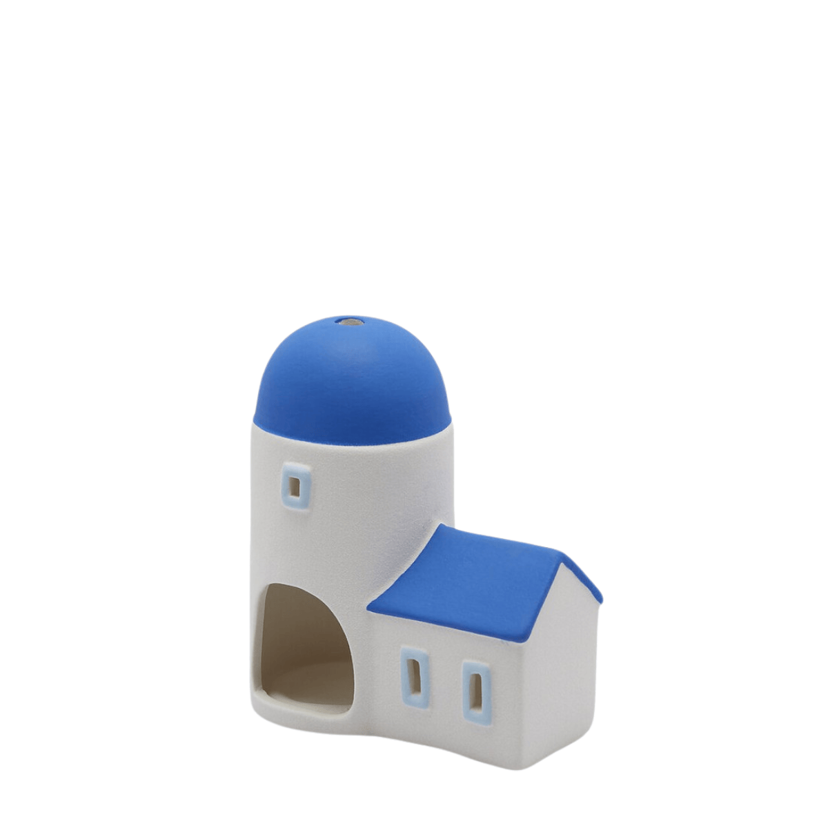 Tealight Houses - White/Blue