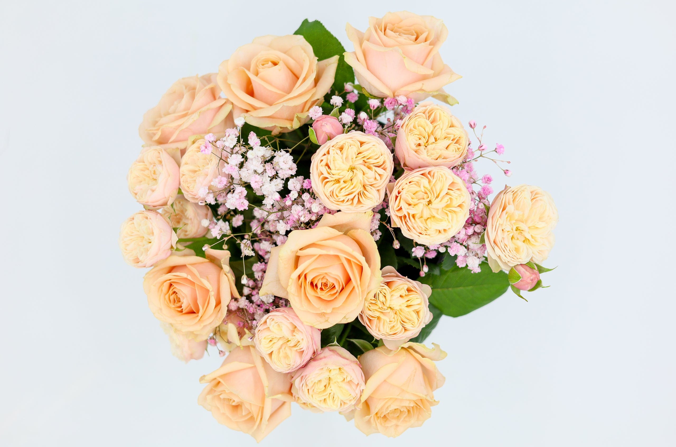 Bloemen in hoedendoos - Champagne Whisper