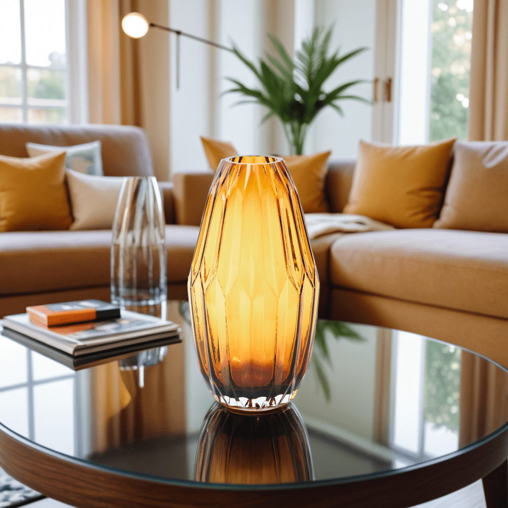 Ochre glass vase
