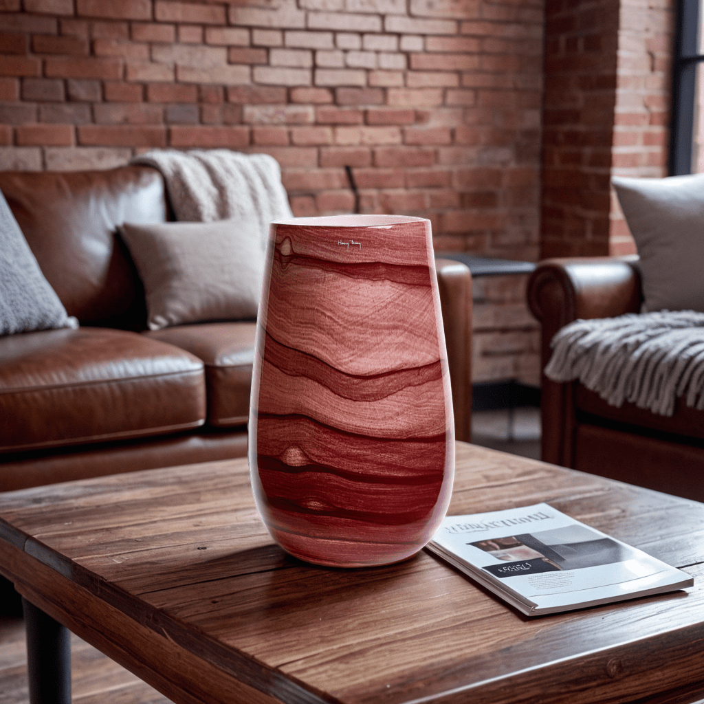 Sambor high vase – Aquarel vinous