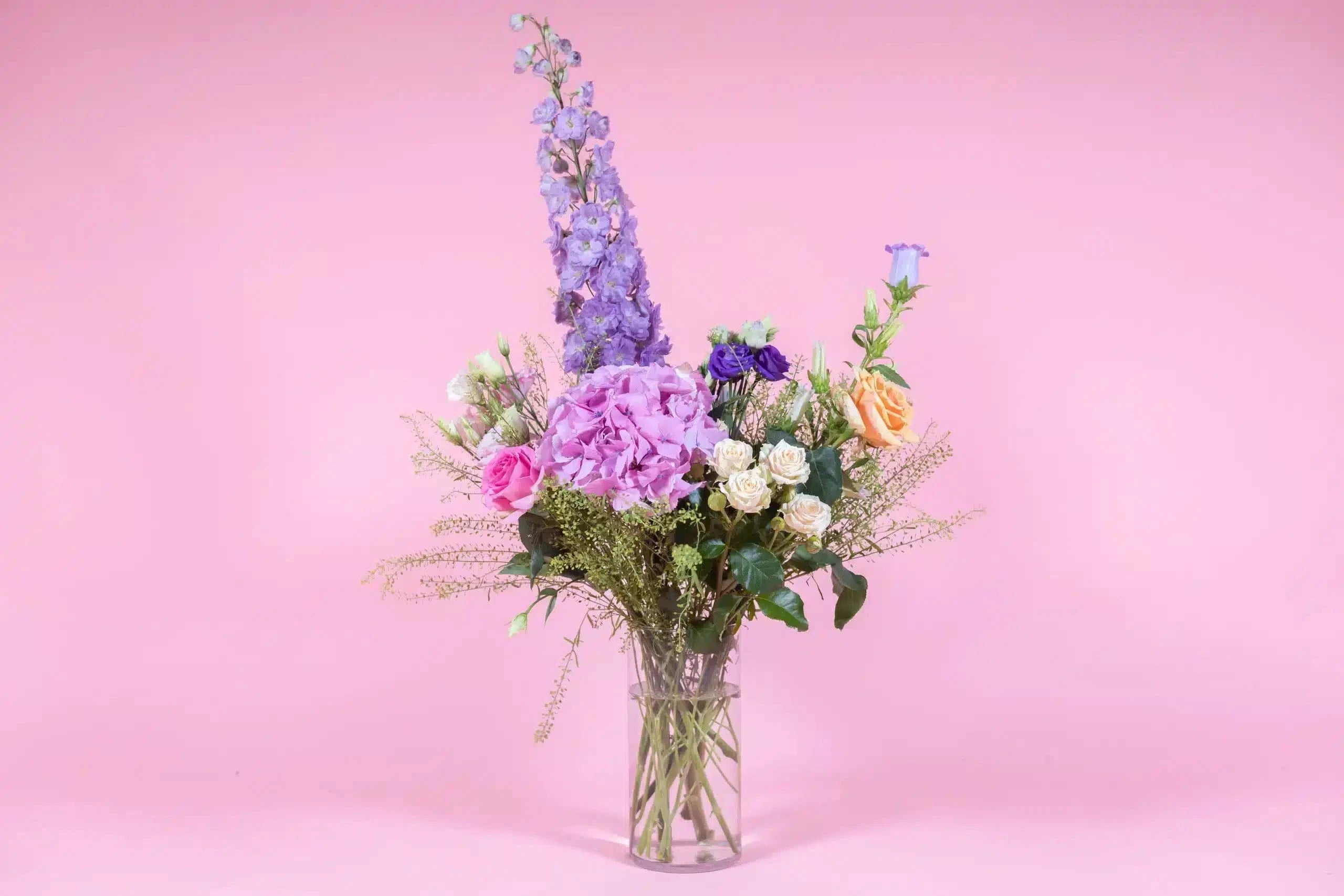 Colorful bouquet in vase
