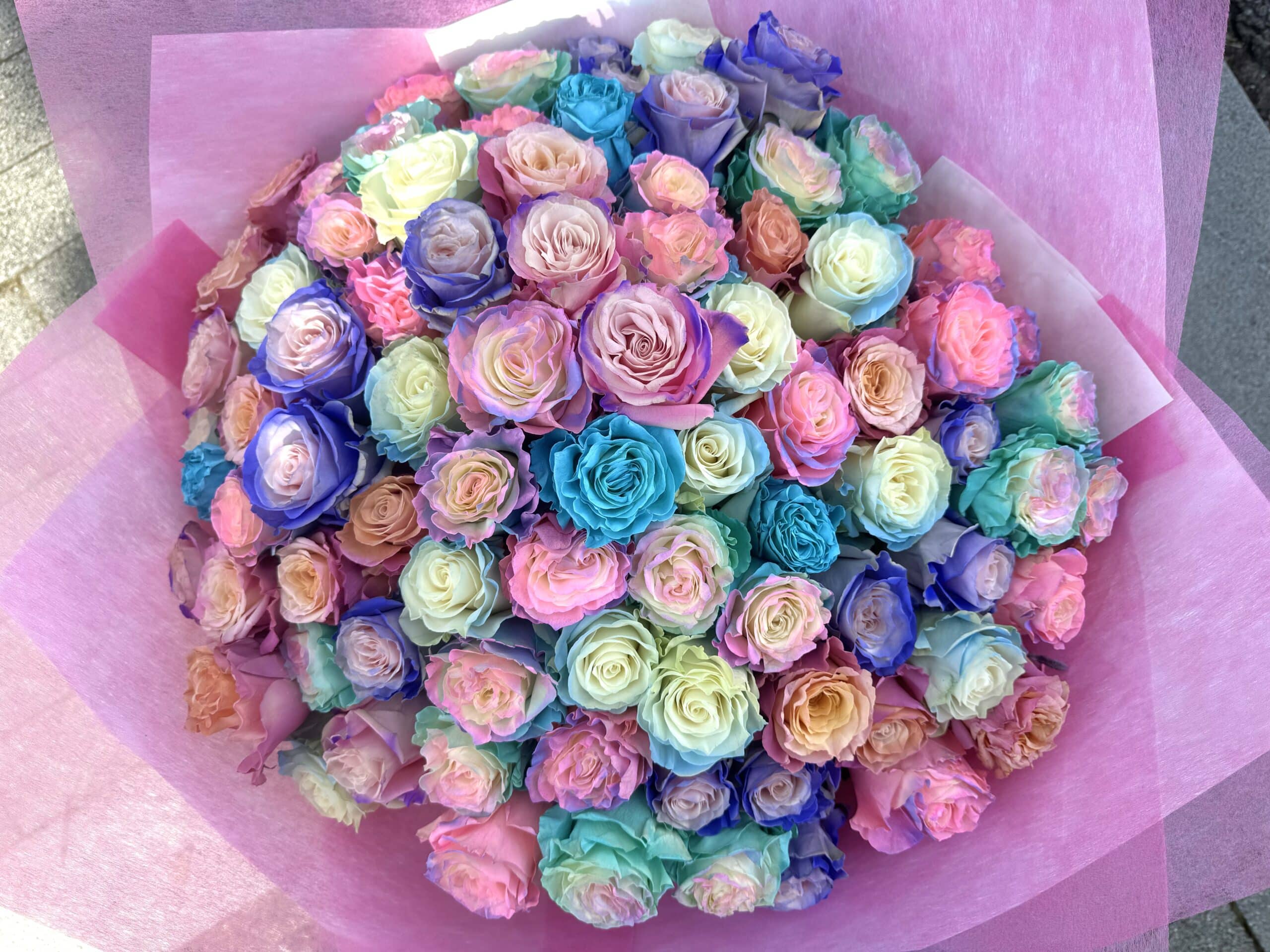 Colored roses