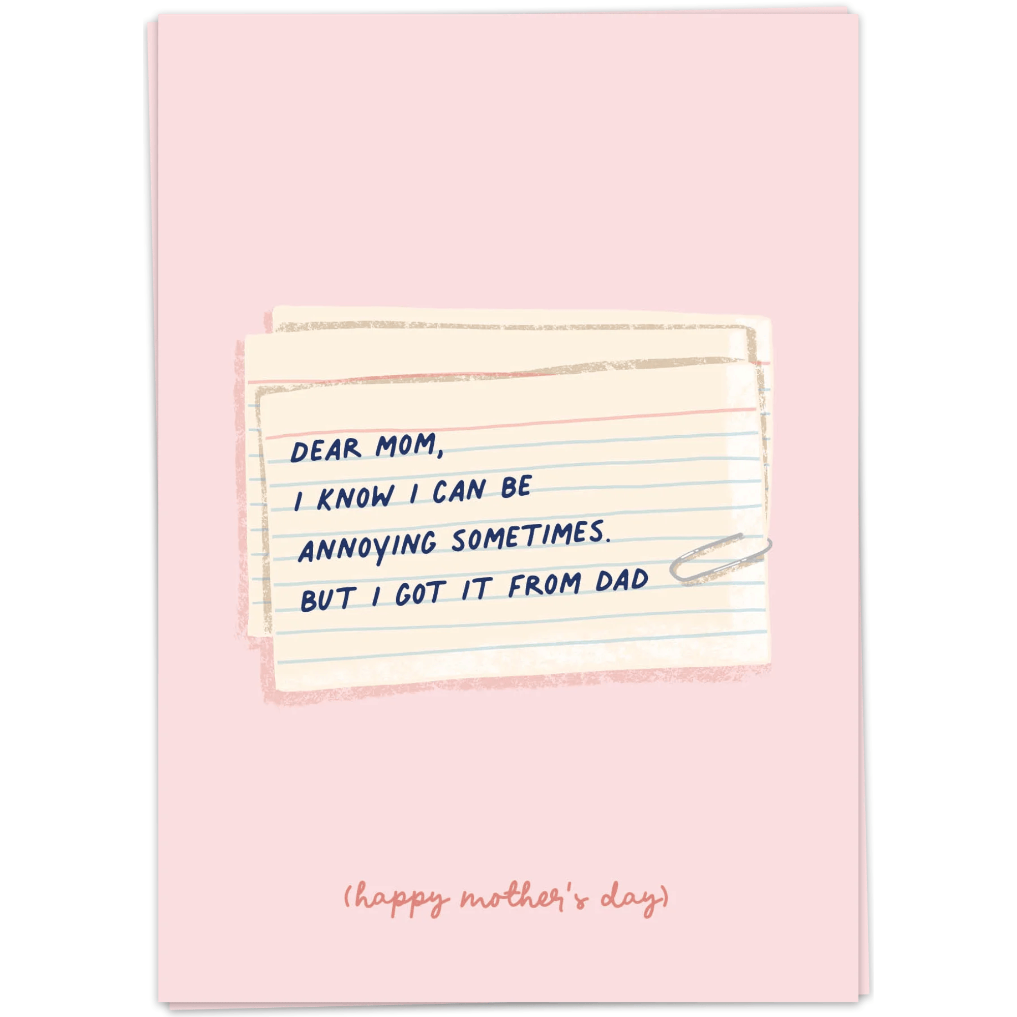 Fancy Postcard - Mom note