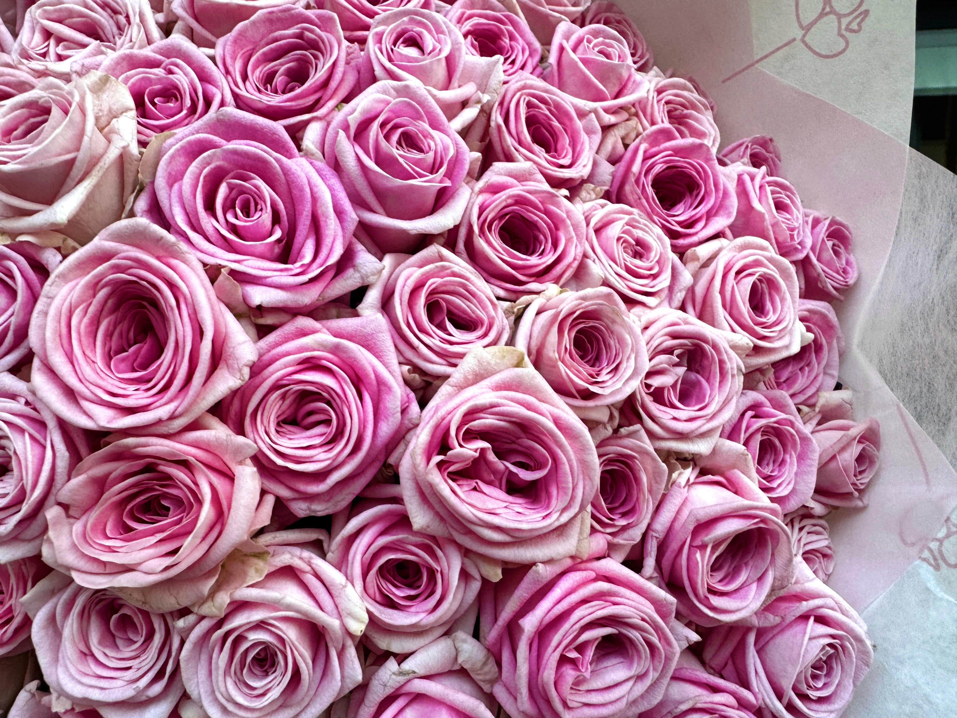 Pink roses Zaina bouquet Daily Flowers Amsterdam