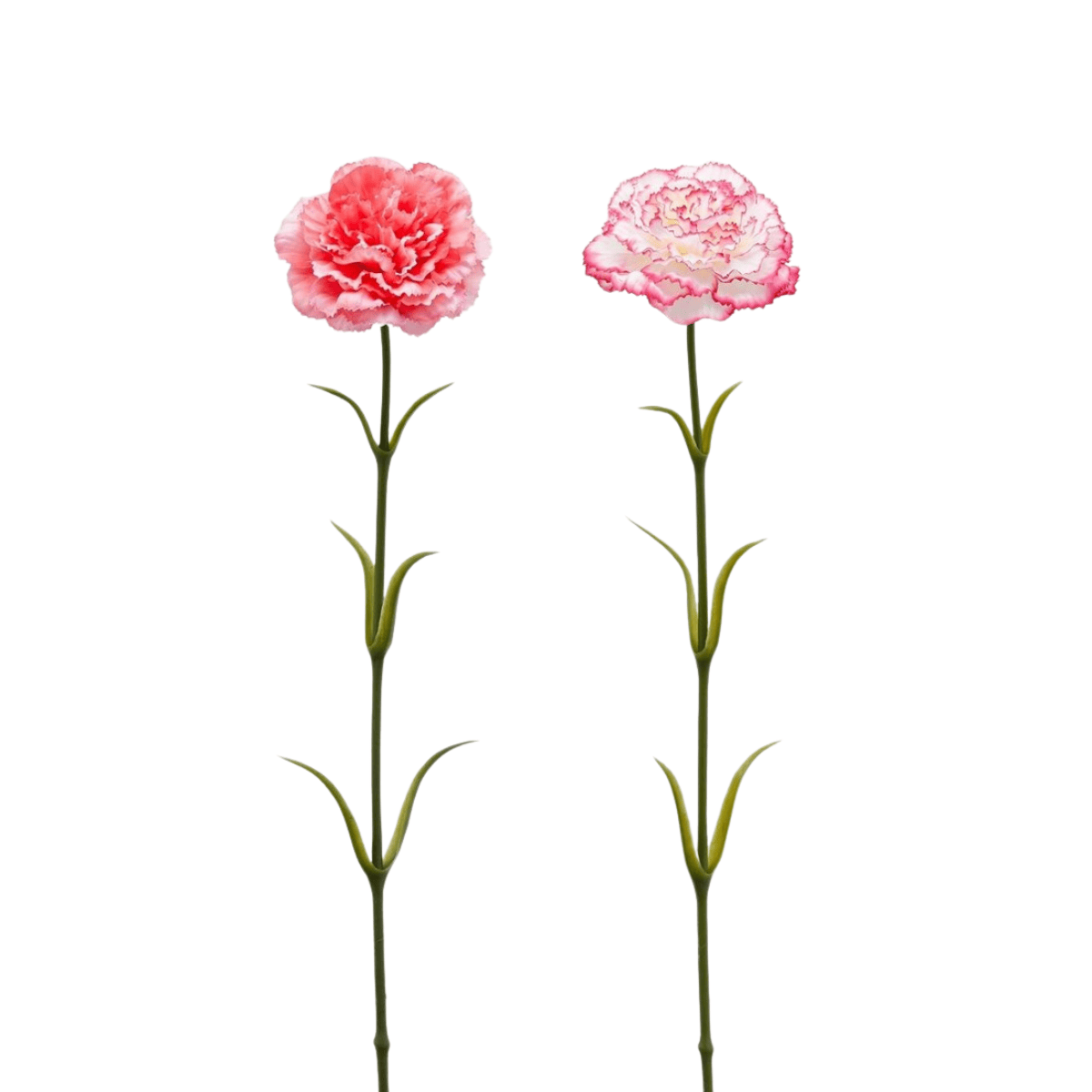 Artificial pink carnation stem