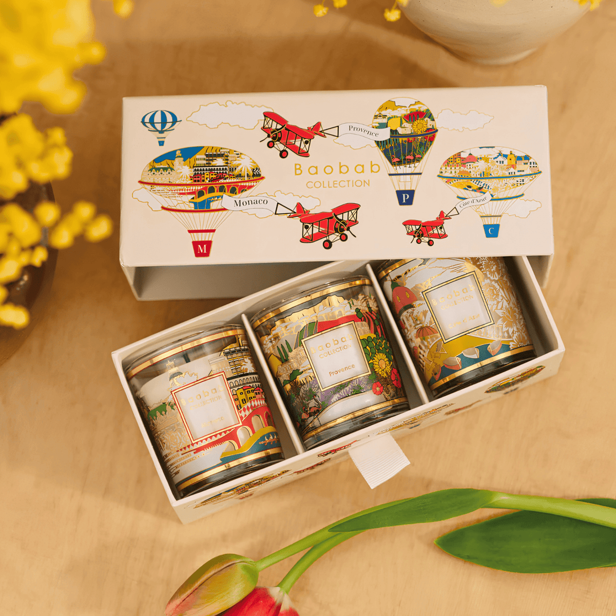 Baobab Trio Travel Candles at Daily Flowers