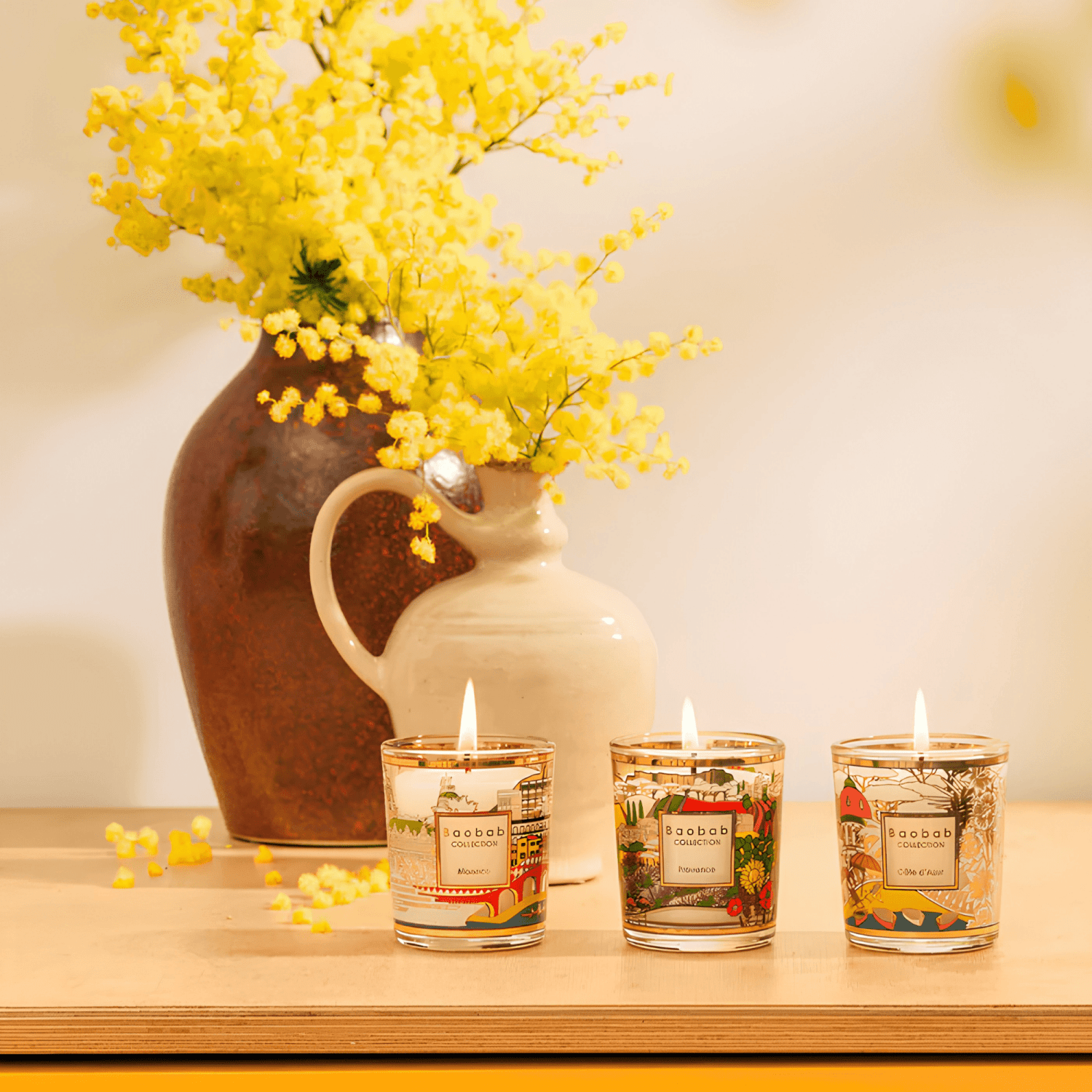 Baobab Trio Travel Candles at Daily Flowers