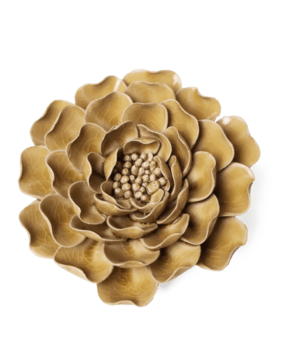 Caramel Charm Peony ceramic flower