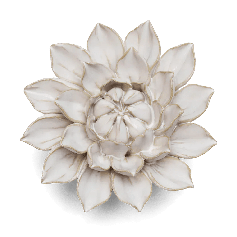 Ivory Monch Aster ceramic flower
