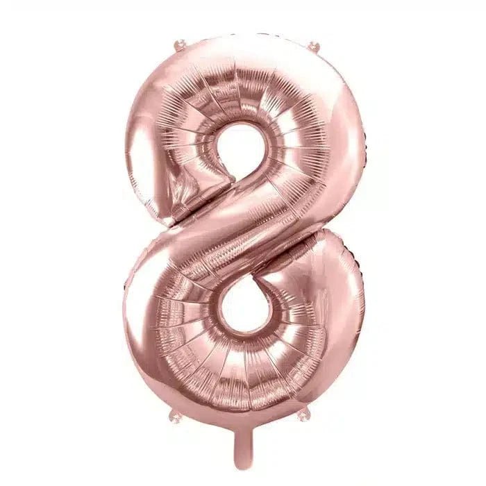 Number 8 helium balloon rose gold Daily Flowers