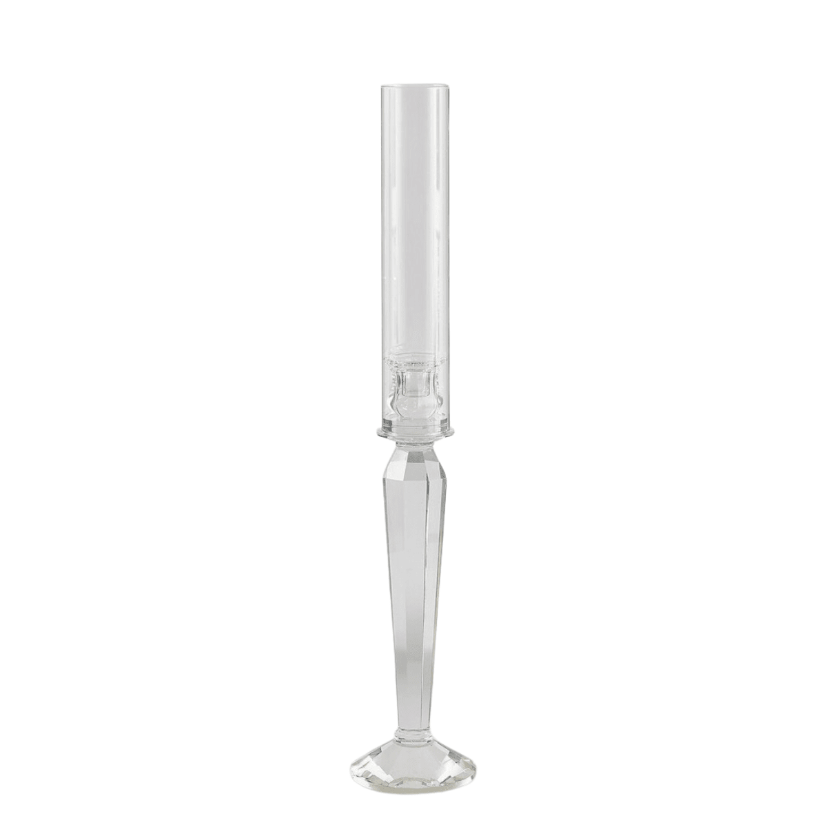 Crystal prisma candle holder side view