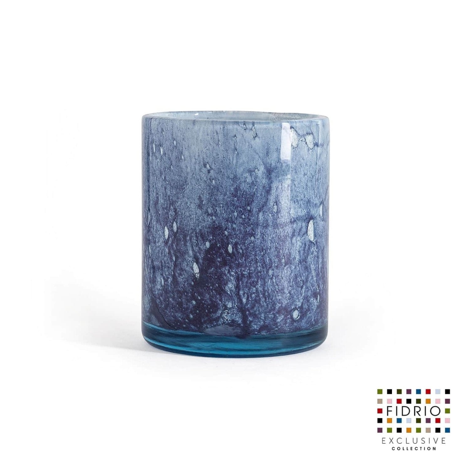 Purple blue cylinder flower vase