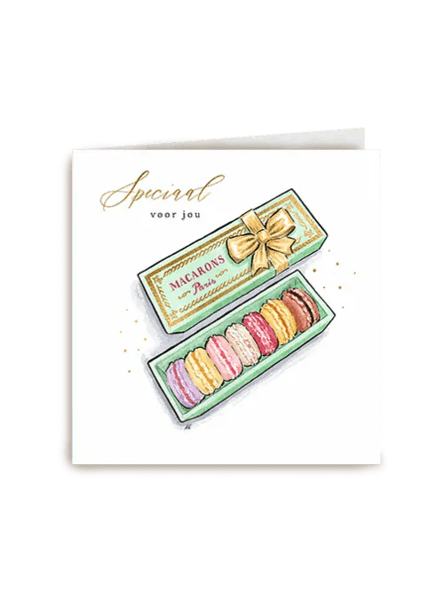 Luxurious Postcard Macarons greeting card