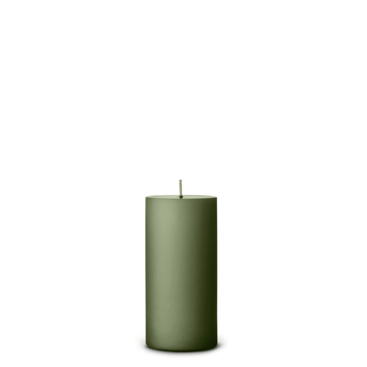 Green Soil pillar candle detail
