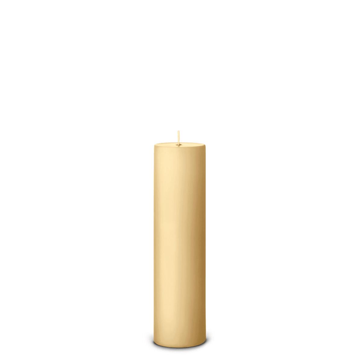 Pale Ginger pillar candle side view