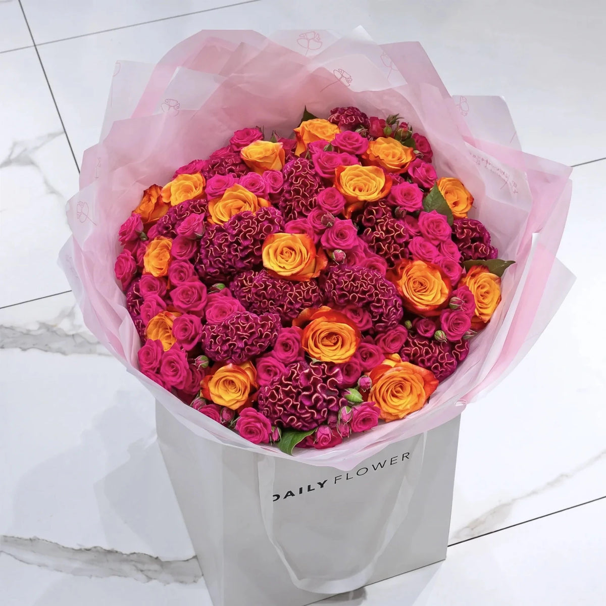 Pink Autumn Glow bouquet Daily Flowers Amsterdam