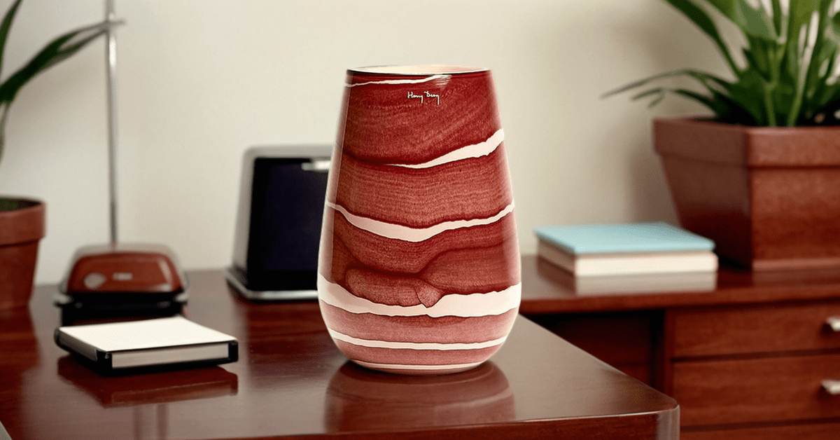 Stromboli vase, aquarel vinous, glass vase by Daily Flowers