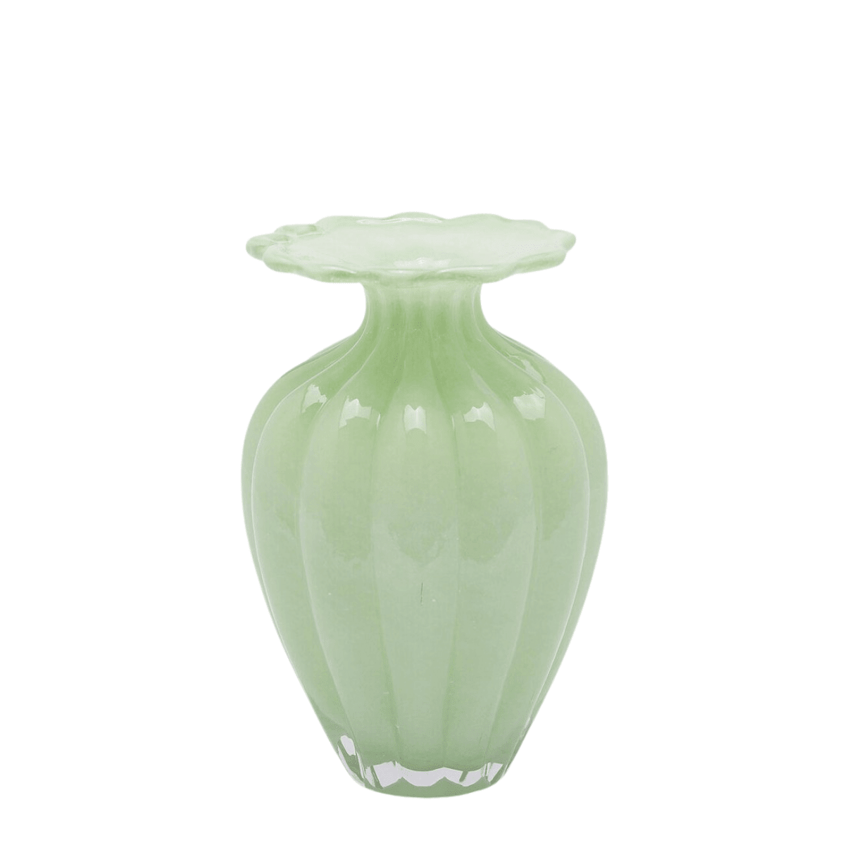 Blossom flower vase amber