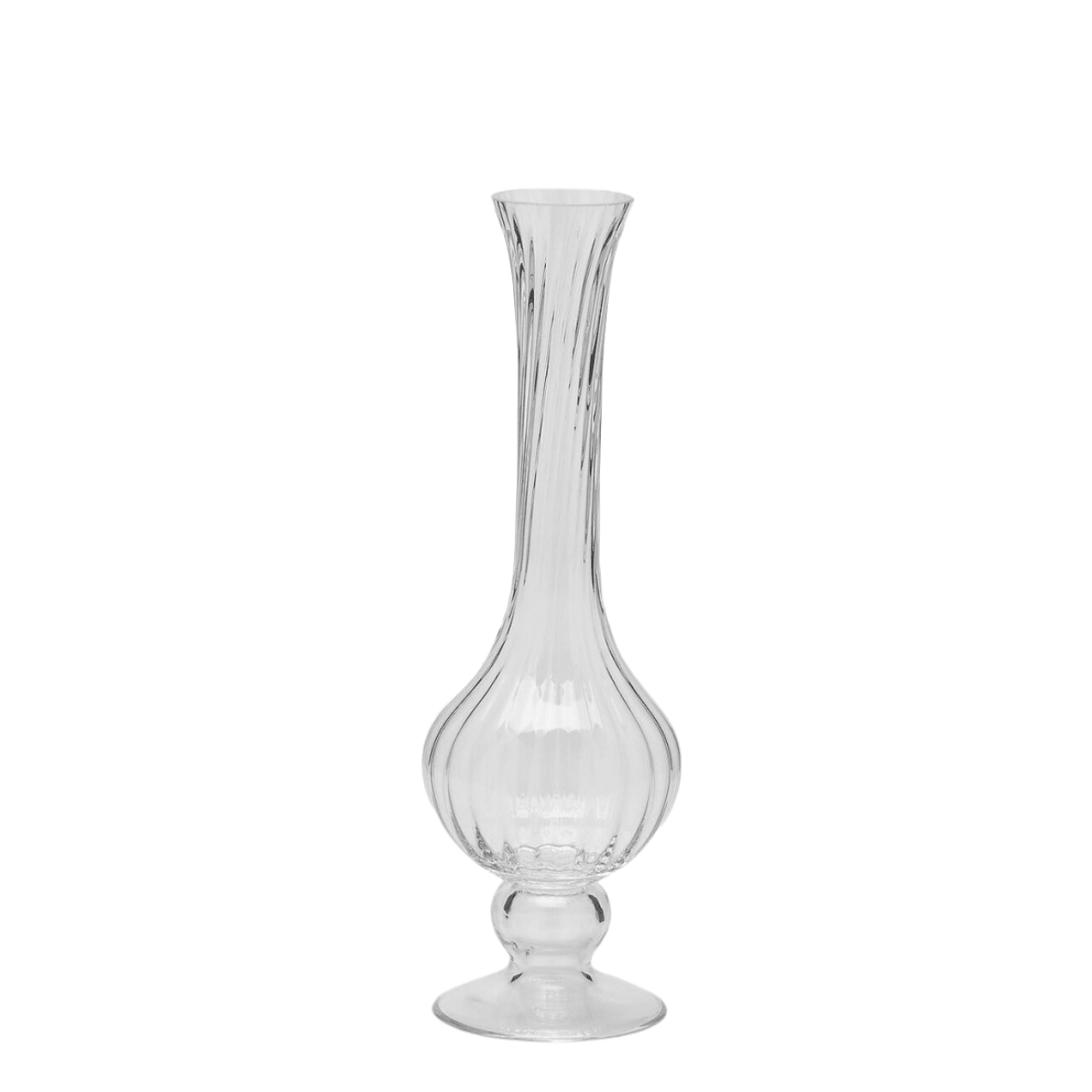 Clear Collolungo flower vase side view