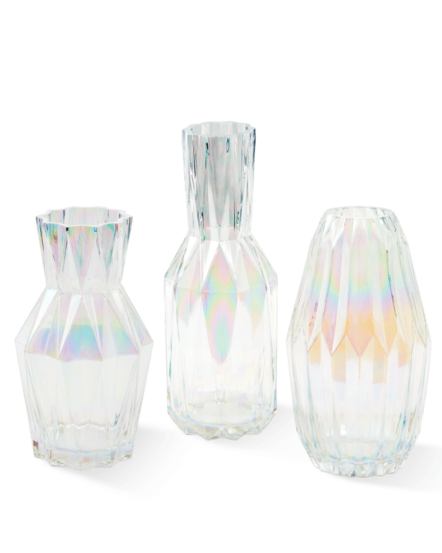 Folds glass luster vase product shot