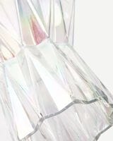 Folds glass luster vase small close-up