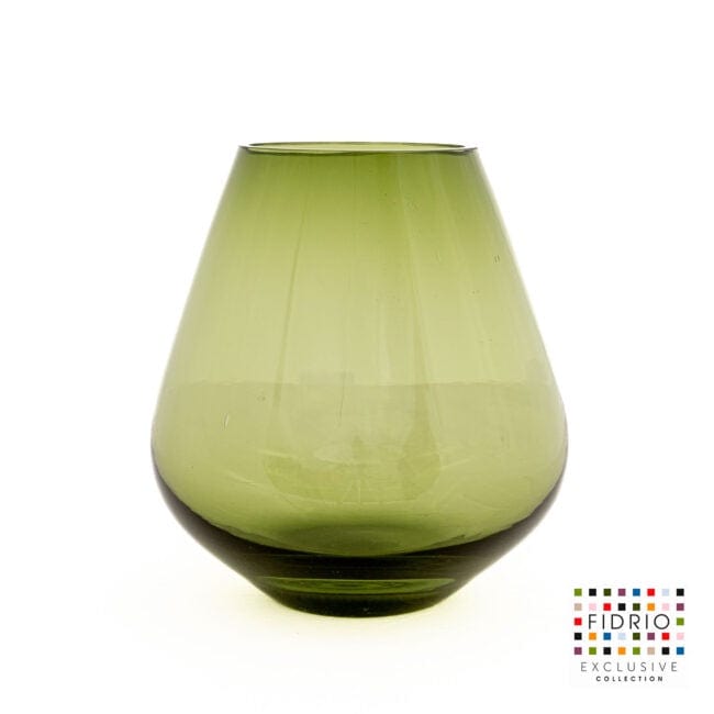 Green olive pear flower vase H22
