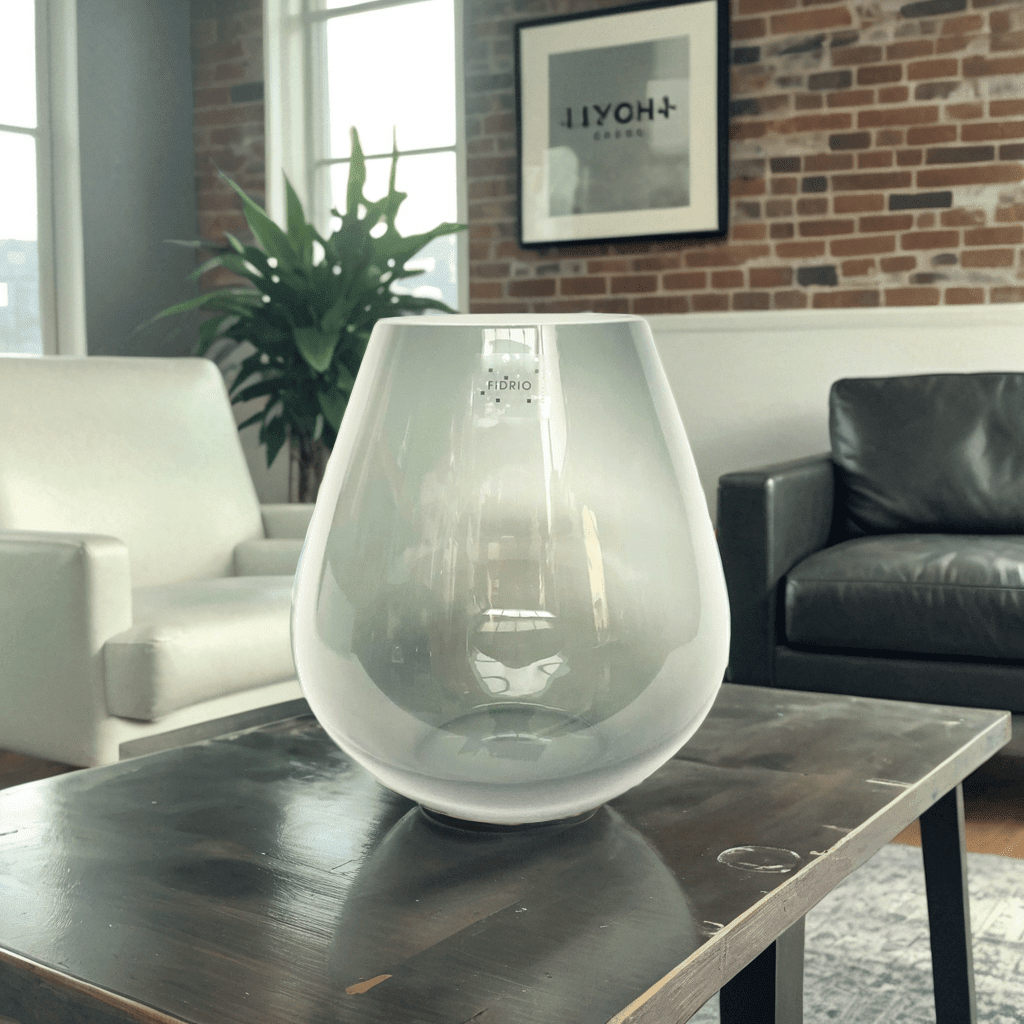 Vase pear, grey, glass vase by Daily Flowers
