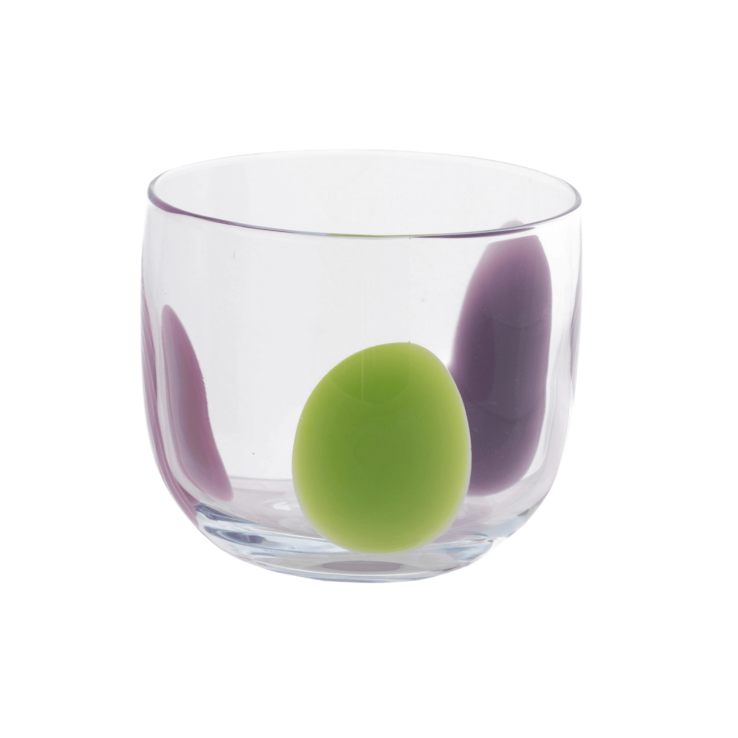 Vase Pink Green Purple, glass vase by Daily Flowers
