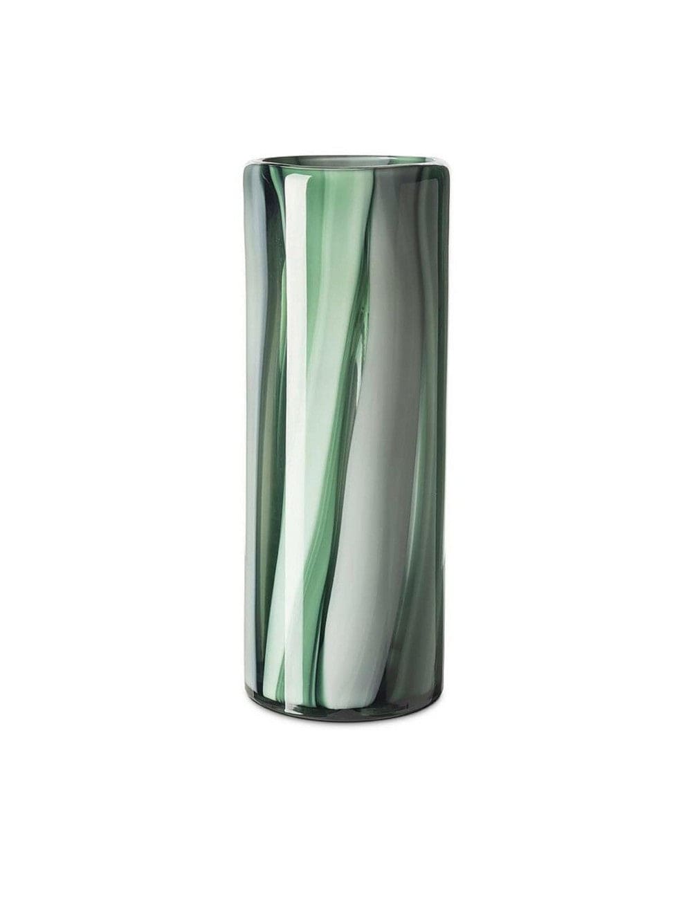 White green Yu cylinder flower vase large