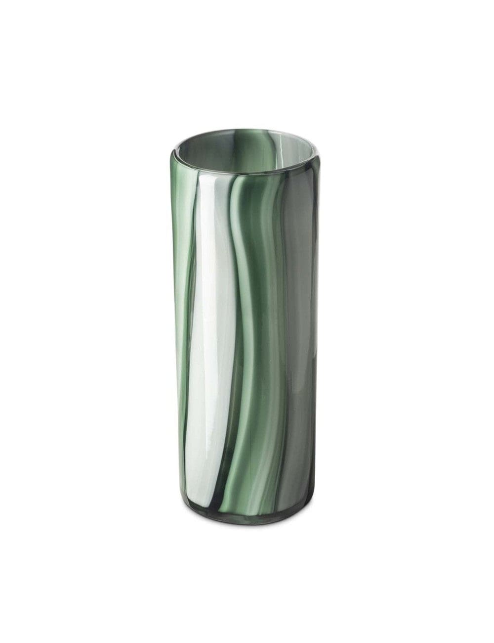 White green Yu cylinder flower vase large side view
