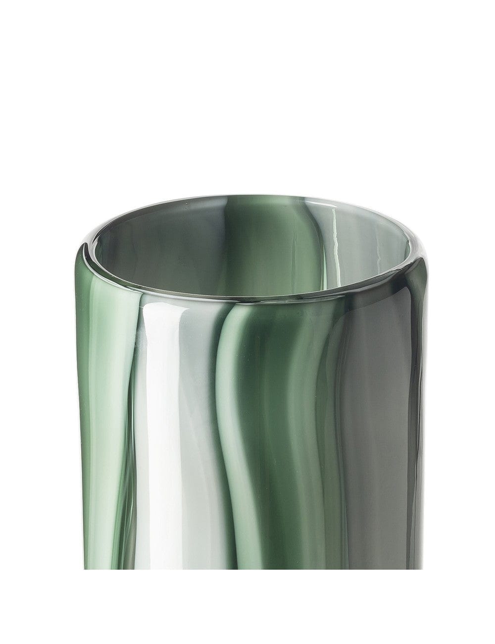 White green Yu cylinder flower vase large with flowers