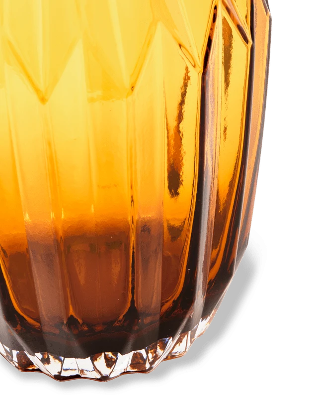 Ochre glass vase
