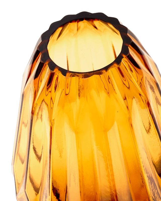 Ochre glass vase