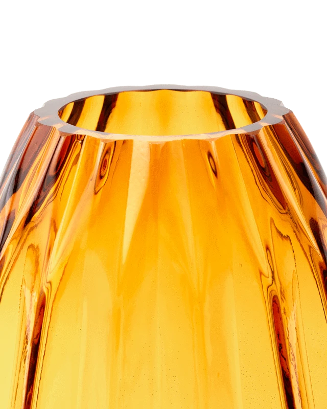Ochre glass vase