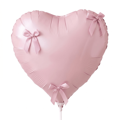 Hart Ballon met strikjes - Helium Ballon
