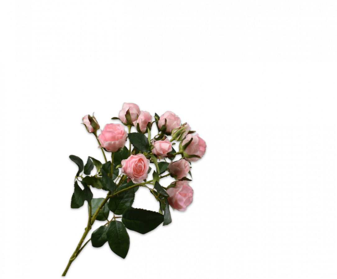 Silk Rose Spray - Pink