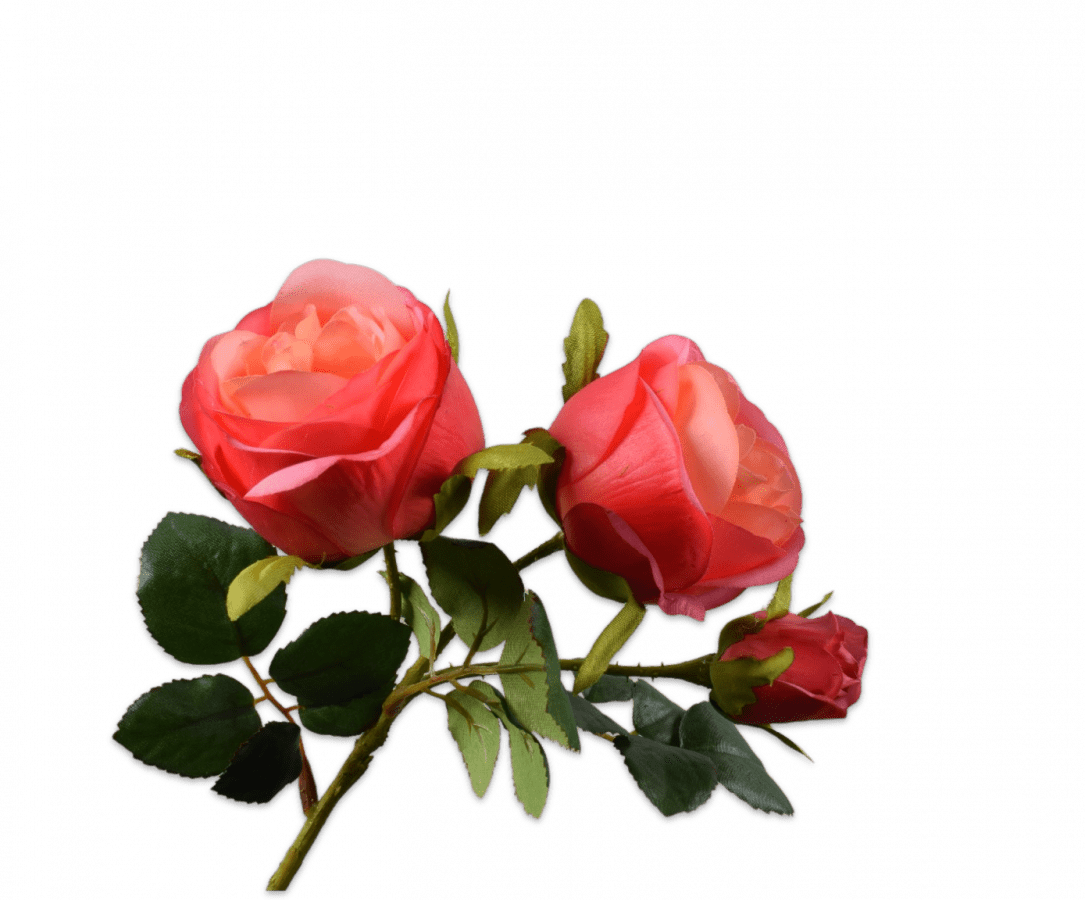Silk Rose Spray - Salmon