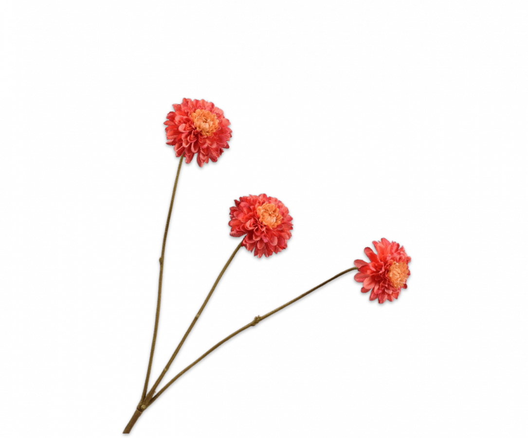 Silk Dahlia Spray - Red