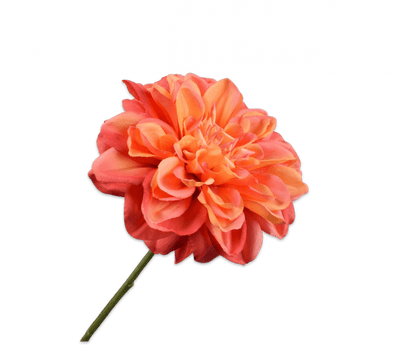 Silk Dahlia Spray - Flame orange