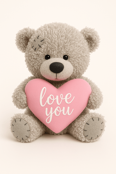 Pink heart teddy bear luxury gift Daily Flowers