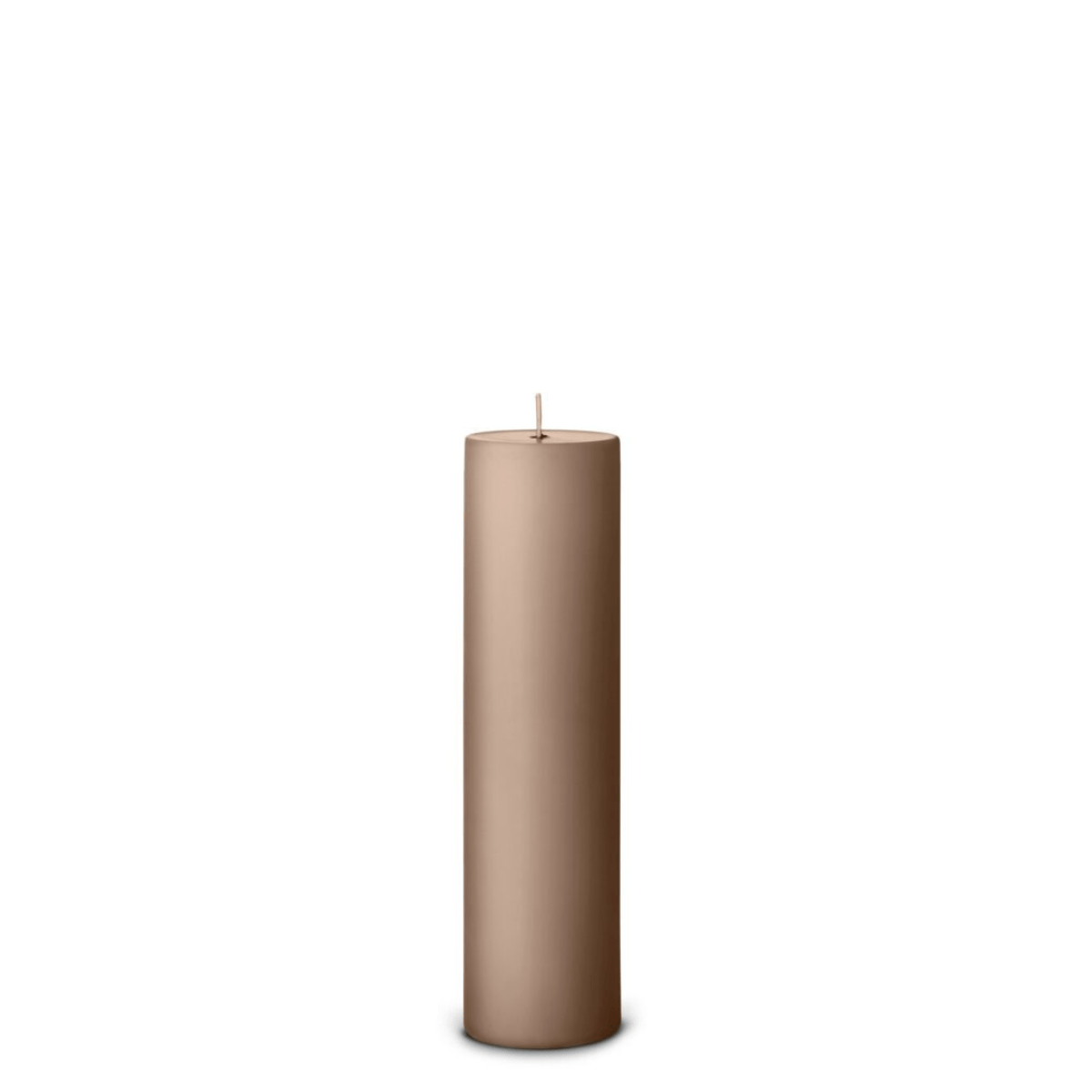 Soft Clay pillar candle side view