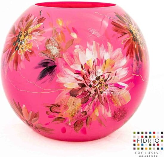 Hand painted bolvase - Pink passion
