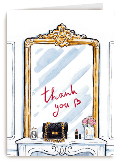 Luxurious Postcard - Thank you B