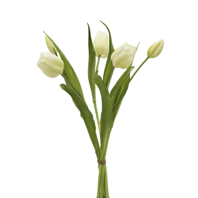 White artificial tulip stem