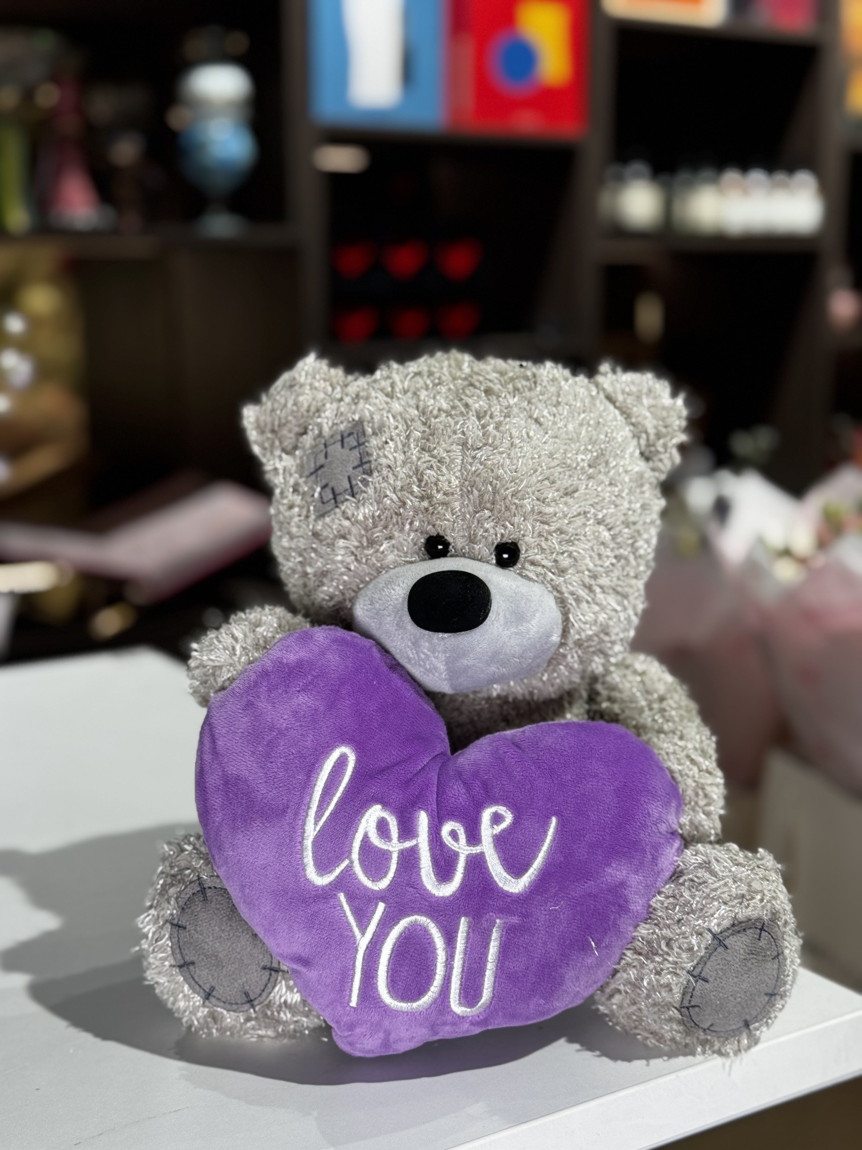 Large teddy bear - purple